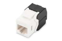 CAT6A Unshielded Keystone Jack; Tool Free, Plastic housing,